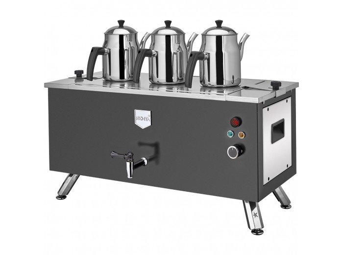 REMTA EP03(L) ÇİFT CİDARLI 3 DEMLİKLİ ELEKTRİKLİ KAHVECİ OCAĞI 31 LT.