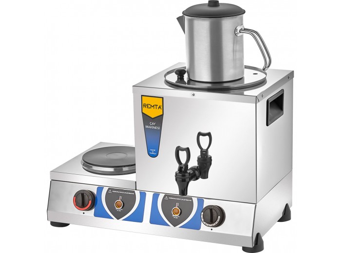 REMTA GT01 TEK DEMLİKLİ ELEKTRİKLİ PLEYTLİ ÇAY MAKİNESİ 8 LT.