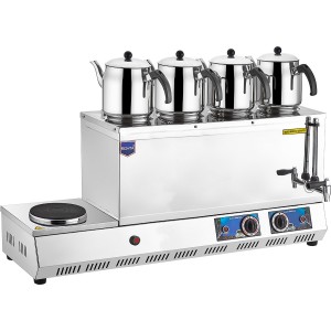 REMTA K33 ELEKTRİKLİ PLEYTLİ 4 DEMLİKLİ ÇAY OCAĞI 43 LT.  REMTA K33 ELEKTRİKLİ PLEYTLİ 4 DEMLİKLİ ÇAY OCAĞI 43 LT.
