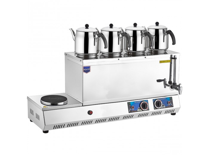 REMTA K33 ELEKTRİKLİ PLEYTLİ 4 DEMLİKLİ ÇAY OCAĞI 43 LT. REMTA K33 ELEKTRİKLİ PLEYTLİ 4 DEMLİKLİ ÇAY OCAĞI 43 LT.