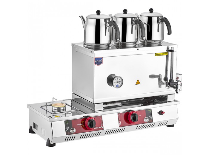 REMTA N13(E) 55 MODEL 3 DEMLİKLİ GAZLI (E) VE ELEKTRİKLİ ÇAY OCAĞI 34LT.