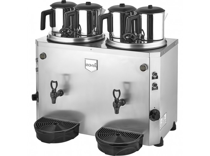 REMTA DE17 4 DEMLİKLİ JUMBO ÇAY MAKİNASI 17+17 LT.