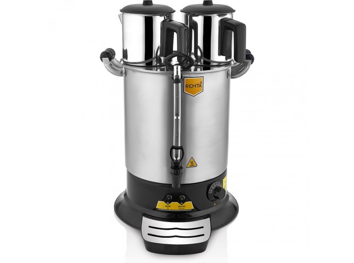 REMTA PT14 PLATİN MODEL ÇİFT DEMLİKLİ ÇAY MAKİNASI 17 LT. (DEMLİK DAHİL)