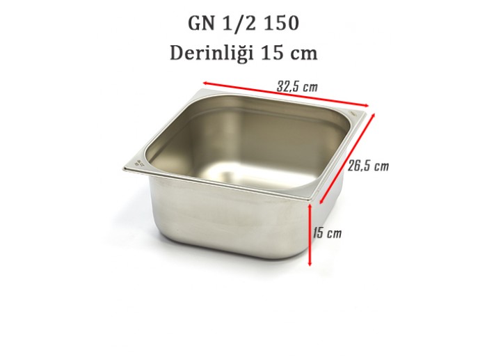 1/2-150 STANDART GN GASTRONOM KÜVET 1/2-150 STANDART GN GASTRONOM KÜVET