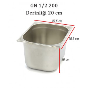 1/2-200 STANDART GN GASTRONOM KÜVET 1/2-200 STANDART GN GASTRONOM KÜVET