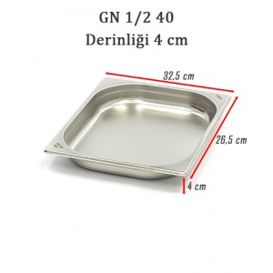 1/2-40 STANDART GN GASTRONOM KÜVET 1/2-40 STANDART GN GASTRONOM KÜVET