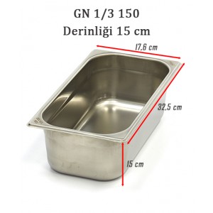 1/3-150 STANDART GN GASTRONOM KÜVET 1/3-150 STANDART GN GASTRONOM KÜVET