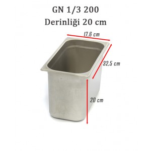 1/3-200 STANDART GN GASTRONOM KÜVET 1/3-200 STANDART GN GASTRONOM KÜVET