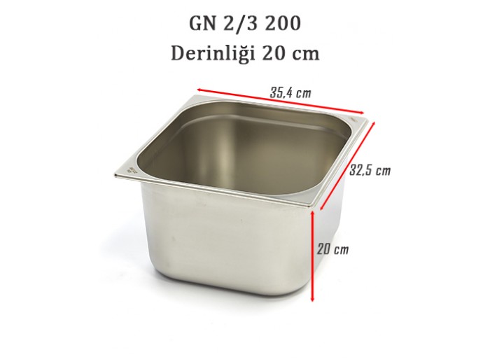 2/3-200 STANDART GN GASTRONOM KÜVET 2/3-200 STANDART GN GASTRONOM KÜVET
