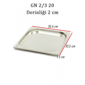 2/3-20 STANDART GN GASTRONOM KÜVET 2/3-20 STANDART GN GASTRONOM KÜVET