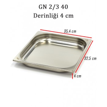 2/3-40 STANDART GN GASTRONOM KÜVET 2/3-40 STANDART GN GASTRONOM KÜVET