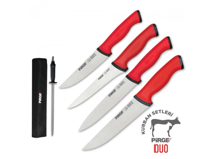 PİRGE DUO PROFESYONEL KASAP BIÇAK SETİ 5Lİ ÇANTALI PİRGE DUO PROFESYONEL KASAP BIÇAK SETİ 5Lİ ÇANTALI