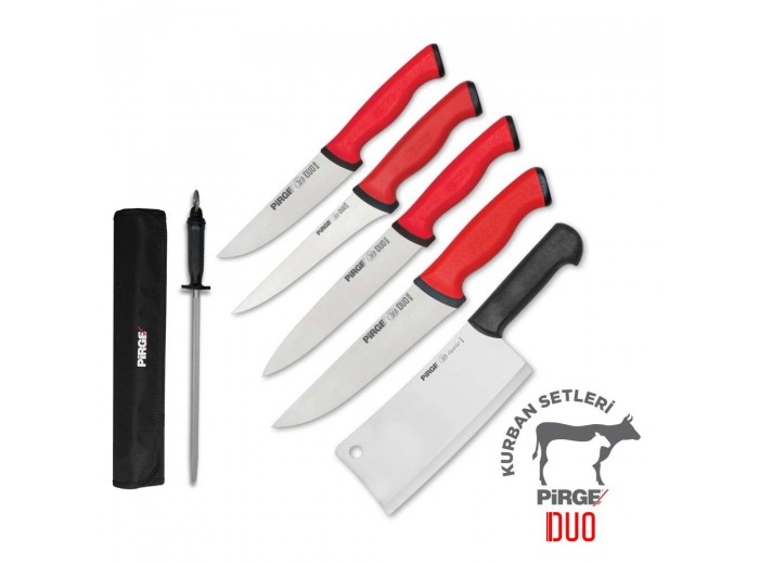 PROFESYONEL KURBAN BIÇAK SETİ 6'LI ÇANTALI