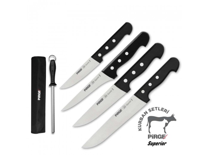 PİRGE SUPERİOR KURBAN BIÇAK SETİ 5'Lİ ÇANTALI PİRGE SUPERİOR KURBAN BIÇAK SETİ 5'Lİ ÇANTALI