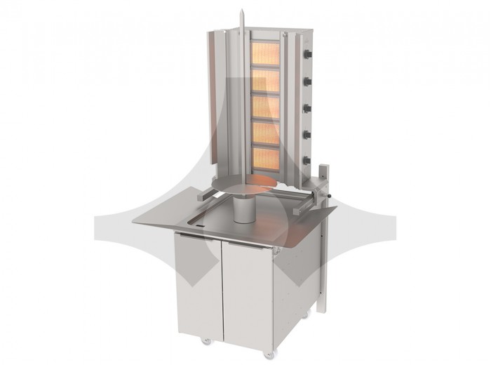 ATALAY DÖNER MAKİNESİ ADG-5D DUVARA MONTE GAZLI 5 GÖZLÜ