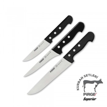 PİRGE SUPERİOR KURBAN BIÇAK SETİ 3'LÜ PİRGE SUPERİOR KURBAN BIÇAK SETİ 3'LÜ