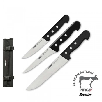 PİRGE SUPERİOR KURBAN BIÇAK SETİ 3'LÜ ÇANTALI PİRGE SUPERİOR KURBAN BIÇAK SETİ 3'LÜ ÇANTALI
