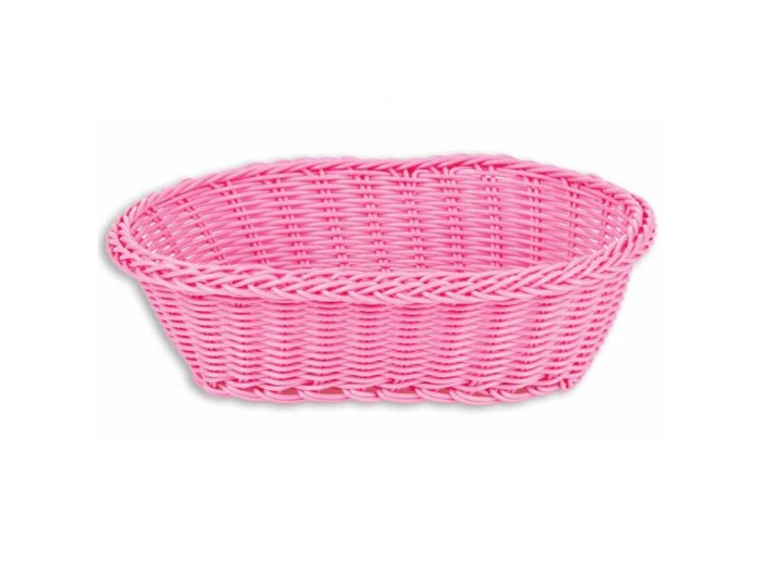 İNCE OVAL SEPET 24x17x7 CM PEMBE
