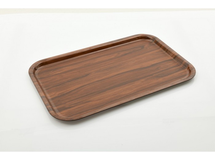 KAYMAZ CEVİZ LAMİNE KAYMAZ YÜZEY TEPSİ 48X75