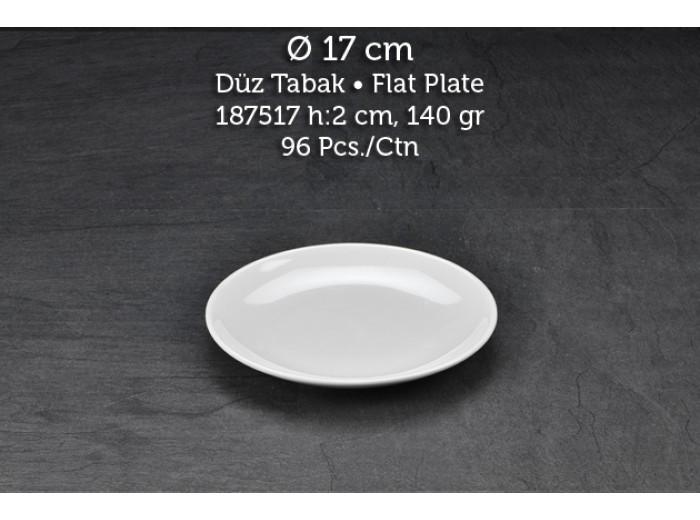 TUVA THERM INTERNATİONAL 17 CM DÜZ TABAK