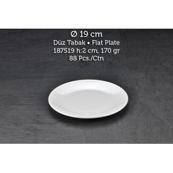 TUVA THERM INTERNATİONAL 19 CM DÜZ TABAK TUVA THERM INTERNATİONAL 19 CM DÜZ TABAK