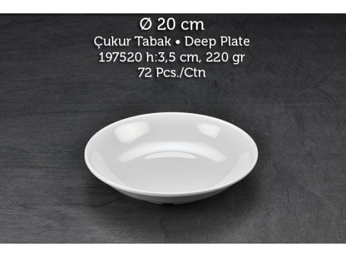 TUVA THERM INTERNATİONAL 20 CM ÇUKUR TABAK