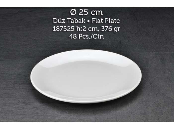 TUVA THERM INTERNATİONAL 25 CM DÜZ TABAK