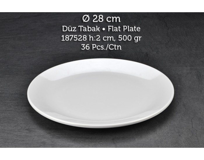 TUVA THERM INTERNATİONAL 28 CM DÜZ TABAK