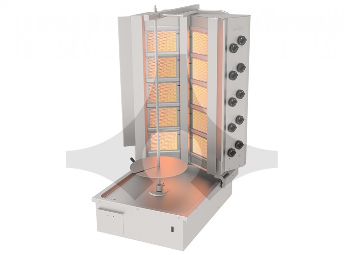 ATALAY DÖNER OCAĞI ADG-10A GAZLI 10 GÖZLÜ ALTTAN MOTORLU