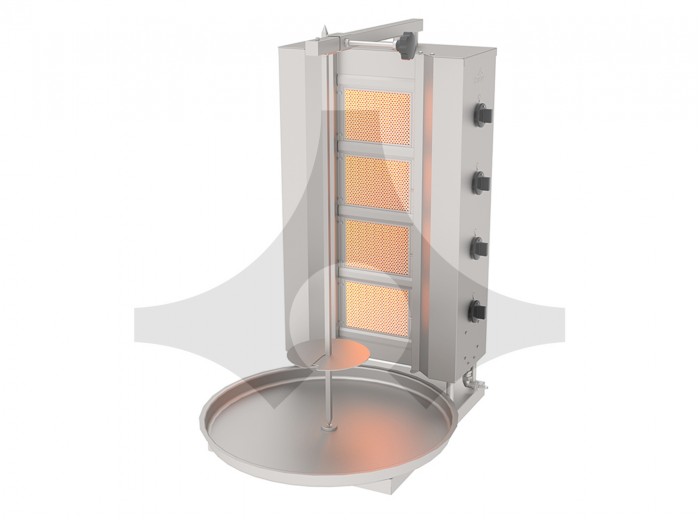 ATALAY DÖNER OCAĞI ADG-4S GAZLI 4 GÖZLÜ SABİT