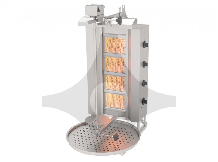 ATALAY DÖNER OCAĞI ADG-4U 4 GÖZLÜ ÜSTTEN MOTORLU