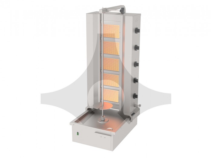 ATALAY DÖNER OCAĞI ADG-5A GAZLI 5 GÖZLÜ ALTTAN MOTORLU