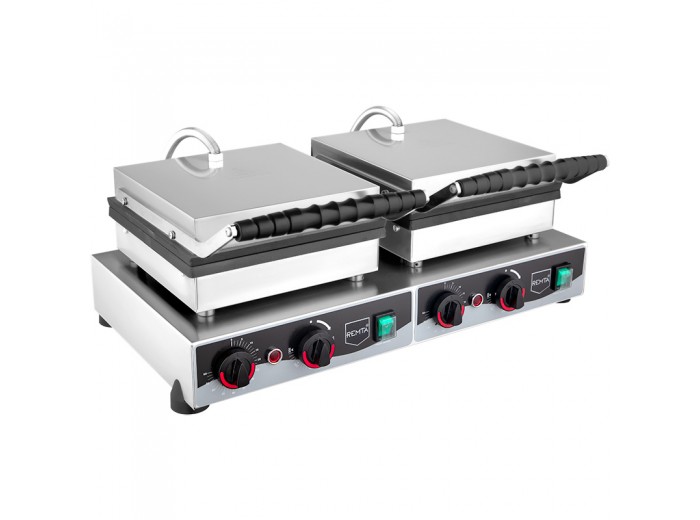 REMTA W23 ÇİFTLİ KAPAKLI YUVARLAK BUBBLE PANKEK MAKİNESİ ELEKTRİKLİ