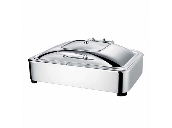 CHAFING DISH DÖRTGEN HİDROLİK KAPAK 9 L 1/1 GÖMME (CDH-9G)