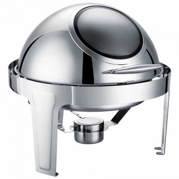 CHAFING DISH ROLL TOP YUVARLAK CAMLI 6 L (CDC-6C) CHAFING DISH ROLL TOP YUVARLAK CAMLI 6 L (CDC-6C)