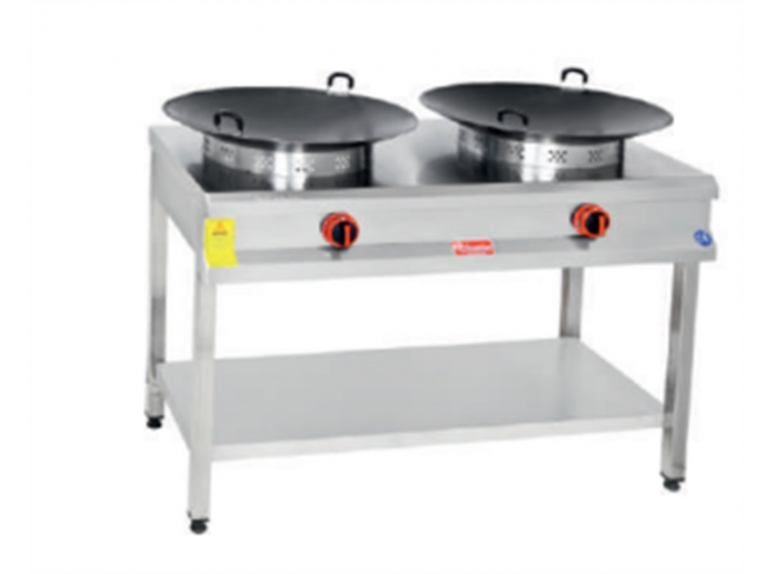 HİMAKSAN DOĞALGAZLI İKİLİ TABAN RAFLI KAVURMA OCAĞI HMK-TBKVOG 2