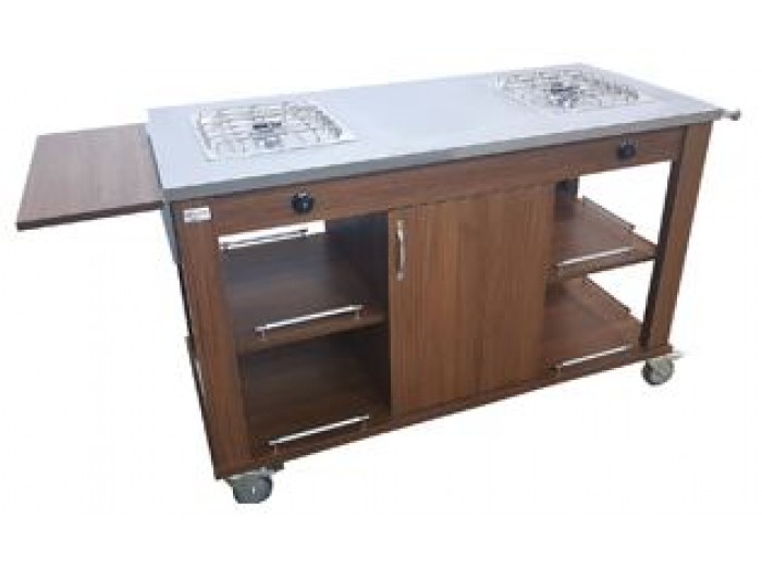 ÇİFTLİ FLAMBE ARABASI FA06/P