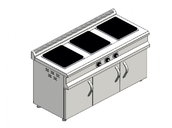 KARACASAN 3 GÖZLÜ ELEKTRİKLİ DOLAPLI OCAK KRCS.DKZE.1460.CE