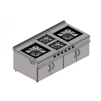 KARACASAN 4 GÖZLÜ DOĞALGAZLI DOLAPLI OCAK KRCS.SDKZ.2010.CE