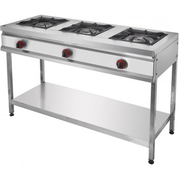 REMTA CEJ25(L) 3'LÜ AYAKLI TABAN RAFLI GAZLI LOKANTA OCAĞI