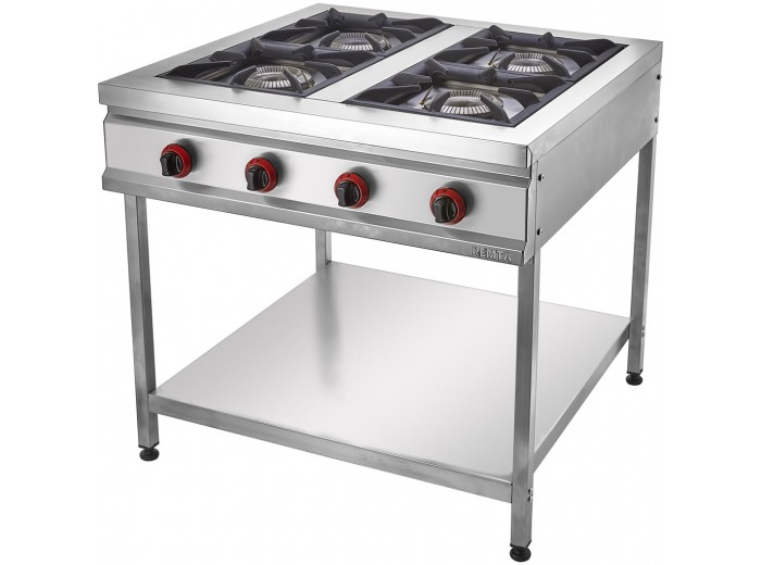 REMTA CEJ32(L) 4'LÜ AYAKLI TABAN RAFLI GAZLI LOKANTA OCAĞI