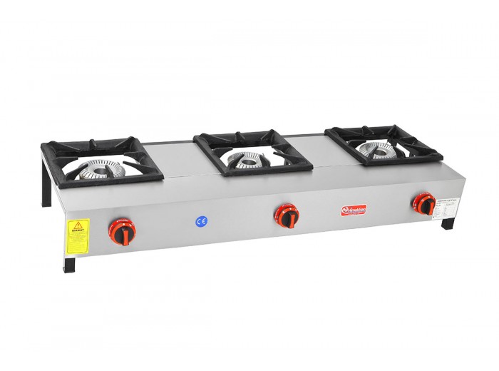 HİMAKSAN DOĞALGAZLI ÜÇLÜ LOKANTA OCAĞI KISA AYAK HMK-LKK- 3