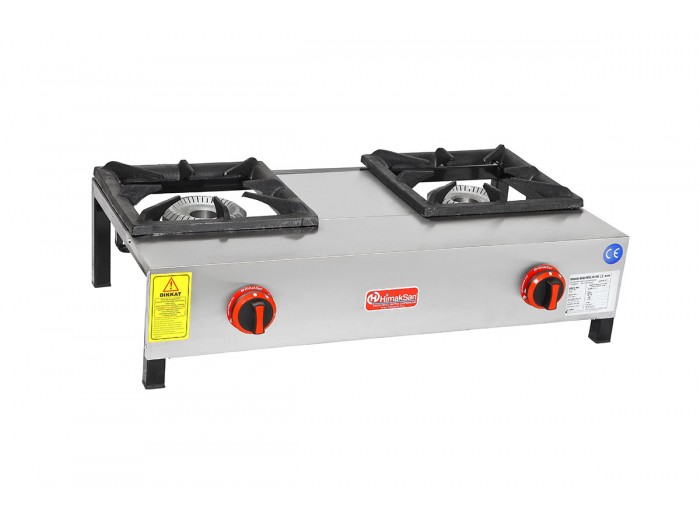 HİMAKSAN DOĞALGAZLI İKİLİ LOKANTA OCAĞI KISA AYAK HMK-LKK- 2