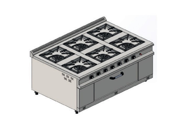 KARACASAN 6 GÖZLÜ DOĞALGAZLI FIRINLI OCAK KRCS.KZG.1510.CE