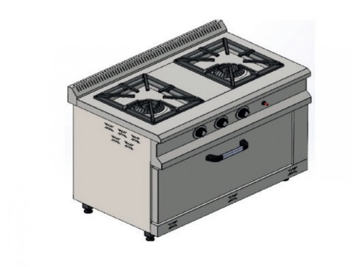 KARACASAN 2 GÖZLÜ LPG'Lİ FIRINLI OCAK KRCS.KZGL.1060.CE