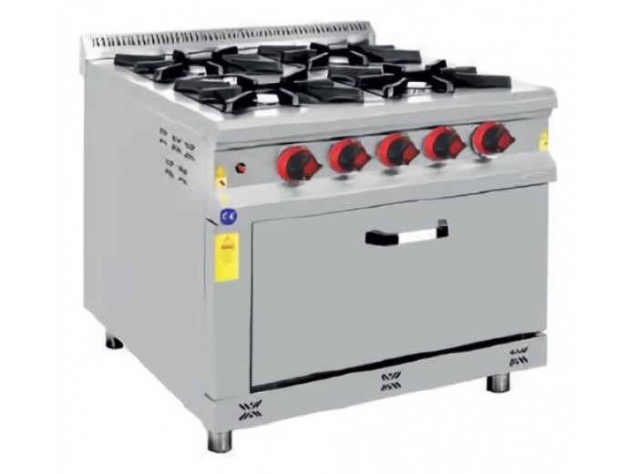 KARACASAN 4 GÖZLÜ LPG'Lİ FIRINLI OCAK KRCS.KZGL.880.CE