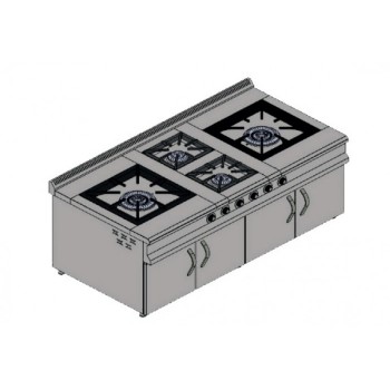 KARACASAN 4 GÖZLÜ LPG'Lİ DOLAPLI OCAK KRCS.SDKZL.2010.CE