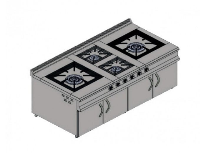 KARACASAN 4 GÖZLÜ LPG'Lİ DOLAPLI OCAK KRCS.SDKZL.2010.CE