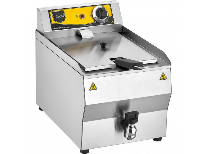 REMTA 8 LT. YAĞ TAHLİYE MUSLUKLU ELEKTRİKLİ FRİTÖZ R110
