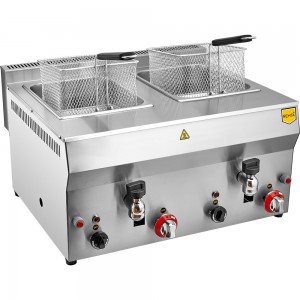 REMTA 8+8 LT. ÇİFTLİ GAZLI MUSLUKLU FRİTÖZ (CE BELGELİ) R113CE REMTA 8+8 LT. ÇİFTLİ GAZLI MUSLUKLU FRİTÖZ (CE BELGELİ) R113CE